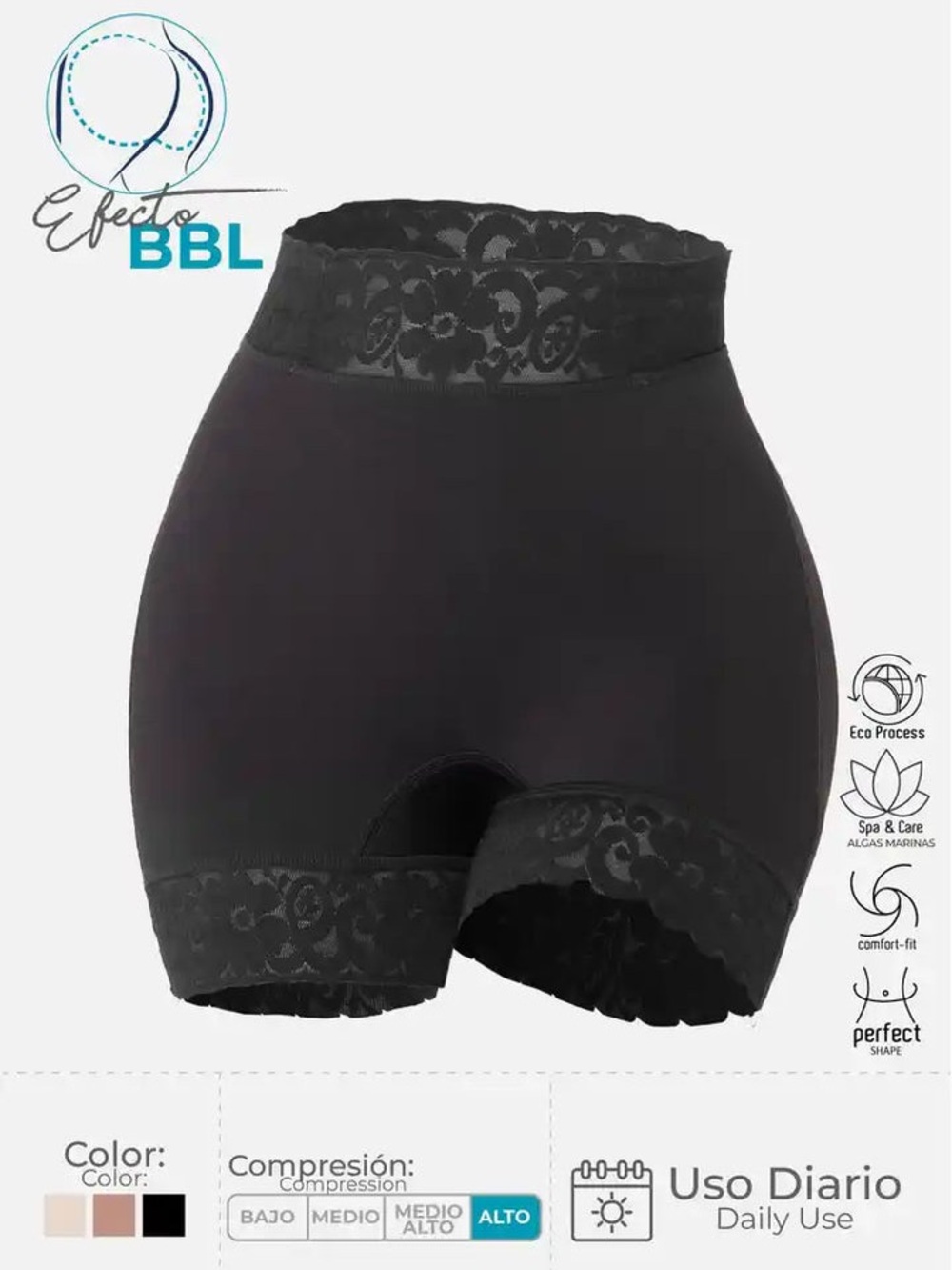 Uplady6265 High-Waist Compression Shorts Shapewear for Tummy Control & Butt Lift
